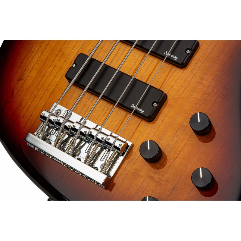 Sadowsky MetroLine 24-Fret Modern Bass, Swamp Ash Body, Fretless, 5-String - '59 Burst Transparent High Polish - 5