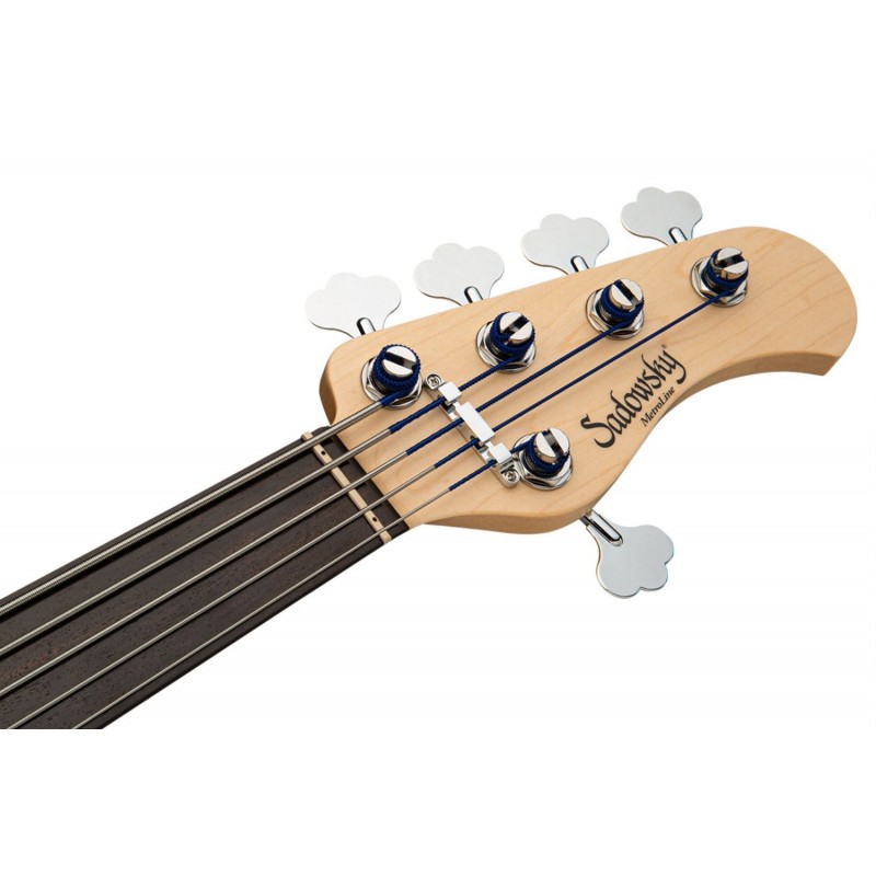 Sadowsky MetroLine 24-Fret Modern Bass, Swamp Ash Body, Fretless, 5-String - '59 Burst Transparent High Polish - 7