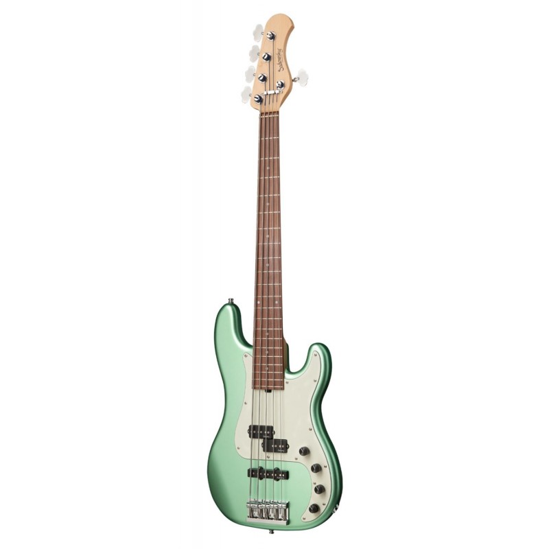 Sadowsky MetroLine 21-Fret Hybrid P/J Bass, Red Alder Body, 5-String - Solid Sage Green Metallic Satin - 3