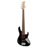 Sadowsky MetroLine 24-Fret Vintage J/J Bass, Red Alder Body, 5-String - Solid Black High Polish - 1