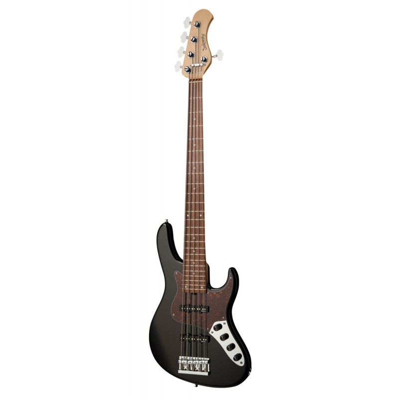 Sadowsky MetroLine 24-Fret Vintage J/J Bass, Red Alder Body, 5-String - Solid Black High Polish - 3