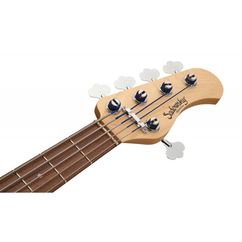 Sadowsky MetroLine 24-Fret Vintage J/J Bass, Red Alder Body, 5-String - Solid Black High Polish - 7