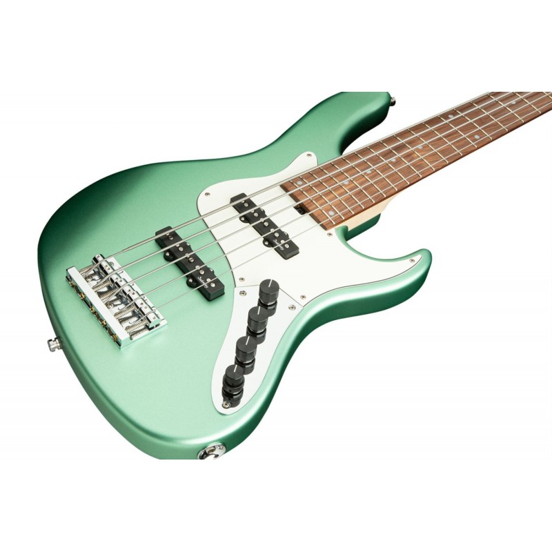 Sadowsky MetroLine 24-Fret Vintage J/J Bass, Red Alder Body, 5-String - Solid Sage Green Metallic Satin - 4