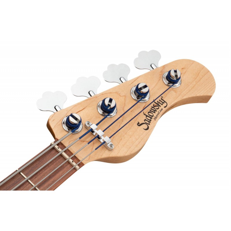 Sadowsky MetroLine 21-Fret Hybrid P/J Bass, Red Alder Body, 4-String - Solid Dark Lake Placid Blue Metallic High Polish - 7