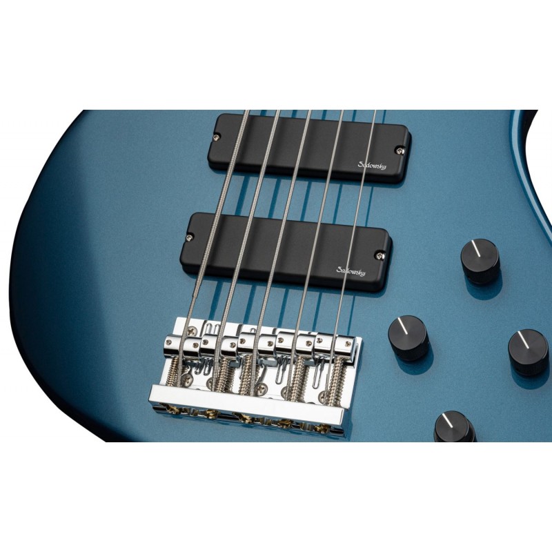 Sadowsky MetroLine 24-Fret Modern Bass, Red Alder Body, 5-String - Solid Dark Lake Placid Blue Metallic High Polish - 5