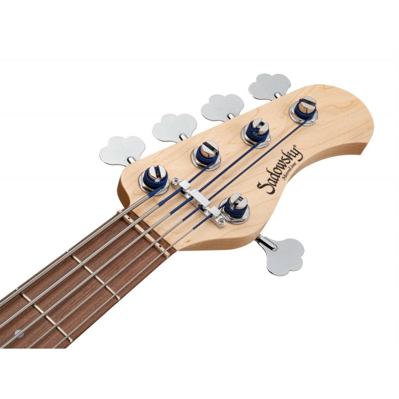 Sadowsky MetroLine 24-Fret Modern Bass, Red Alder Body, 5-String - Solid Dark Lake Placid Blue Metallic High Polish - 7