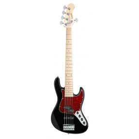 Sadowsky MetroLine 21-Fret Vintage P/J Bass, Swamp Ash Body, 5-String - Solid Black High Polish - 1