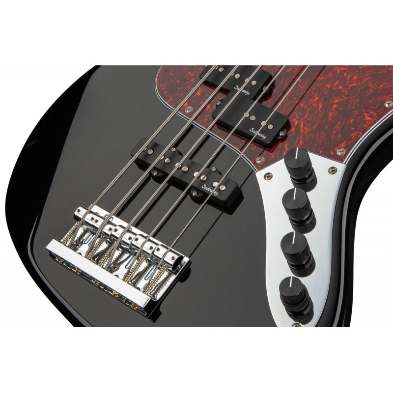 Sadowsky MetroLine 21-Fret Vintage P/J Bass, Swamp Ash Body, 5-String - Solid Black High Polish - 5