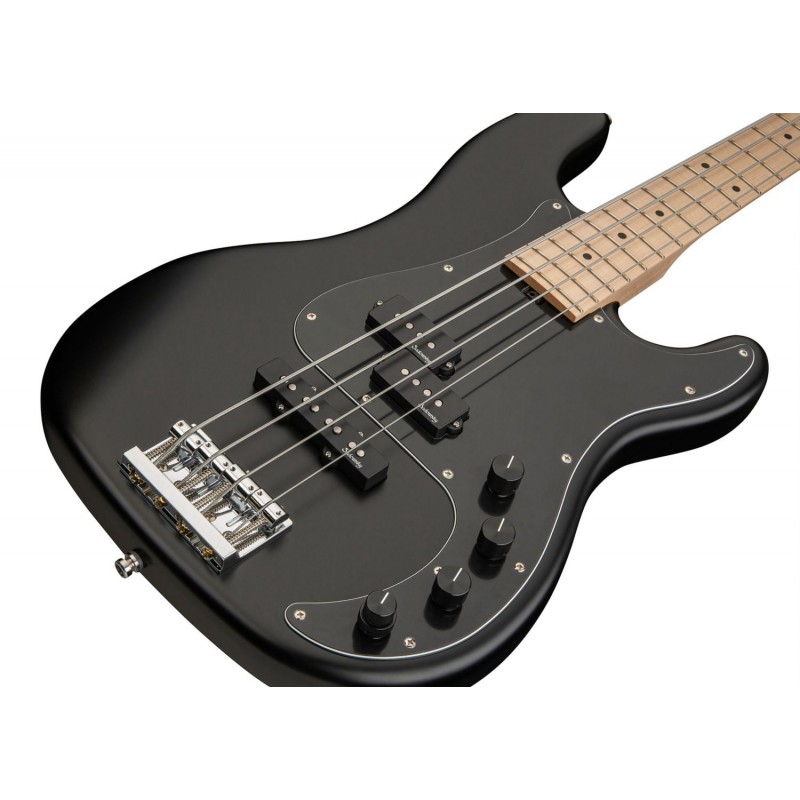 Sadowsky MetroLine 21-Fret Hybrid P/J Bass, Swamp Ash Body, 4-String - Solid Black Satin - 4