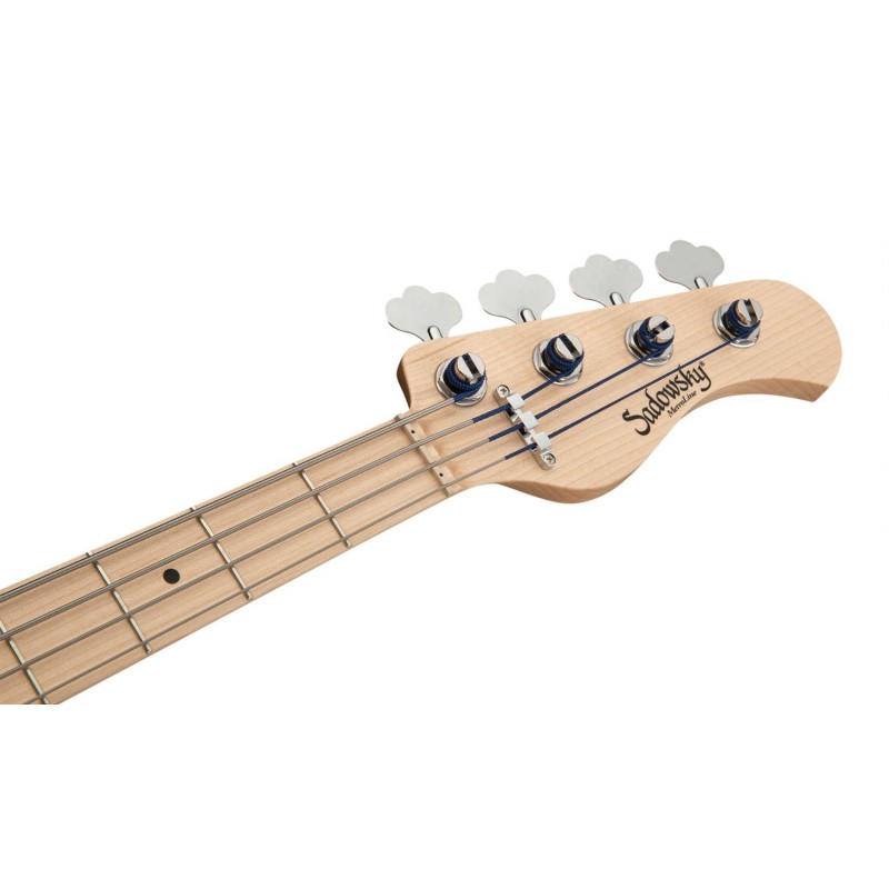 Sadowsky MetroLine 21-Fret Hybrid P/J Bass, Swamp Ash Body, 4-String - Solid Black Satin - 7