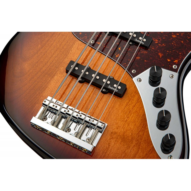 Sadowsky MetroLine 21-Fret Vintage J/J Bass, Red Alder Body, 5-String - '59 Burst Transparent High Polish - 5