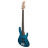 Sadowsky MetroLine 24-Fret Modern Bass, Swamp Ash Body, Fretless, 5-String - Solid Dark Lake Placid Blue Metallic High Polish - 
