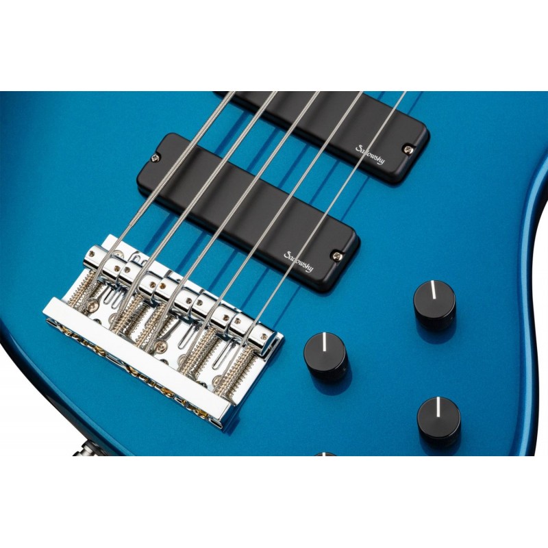 Sadowsky MetroLine 24-Fret Modern Bass, Swamp Ash Body, Fretless, 5-String - Solid Dark Lake Placid Blue Metallic High Polish - 