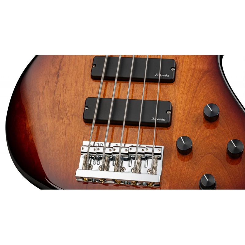 Sadowsky MetroLine 24-Fret Modern Bass, Red Alder Body, 5-String - '59 Burst Transparent High Polish - 5