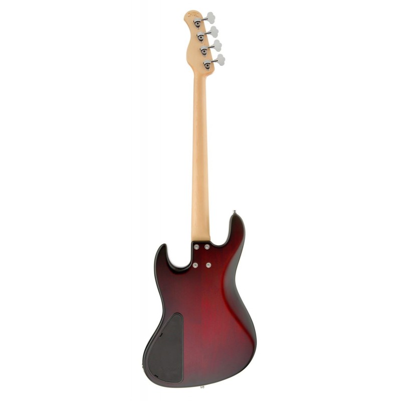 Sadowsky MetroLine 21-Fret Vintage M/J Bass, Red Alder Body, 4-String - Burgundy Burst Transparent Satin - 2
