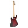 Sadowsky MetroLine 21-Fret Vintage M/J Bass, Red Alder Body, 4-String - Burgundy Burst Transparent Satin - 2