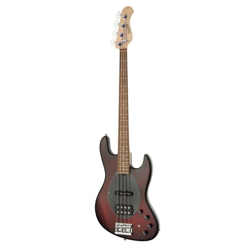 Sadowsky MetroLine 21-Fret Vintage M/J Bass, Red Alder Body, 4-String - Burgundy Burst Transparent Satin - 3