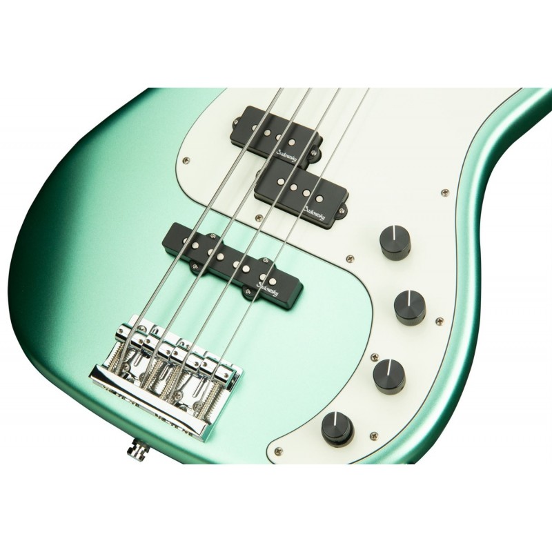 Sadowsky MetroLine 21-Fret Hybrid P/J Bass, Red Alder Body, 4-String - Solid Sage Green Metallic Satin - 5