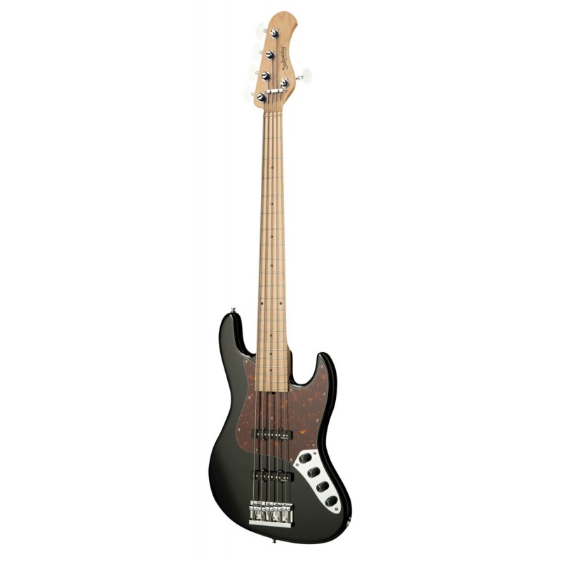 Sadowsky MetroLine 21-Fret Vintage J/J Bass, Swamp Ash Body, 5-String - Solid Black High Polish - 3