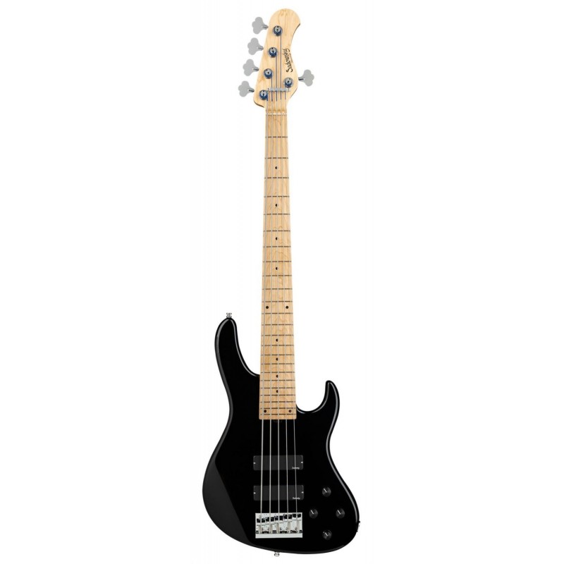 Sadowsky MetroLine 24-Fret Modern Bass, Swamp Ash Body, 5-String - Solid Black High Polish - 1