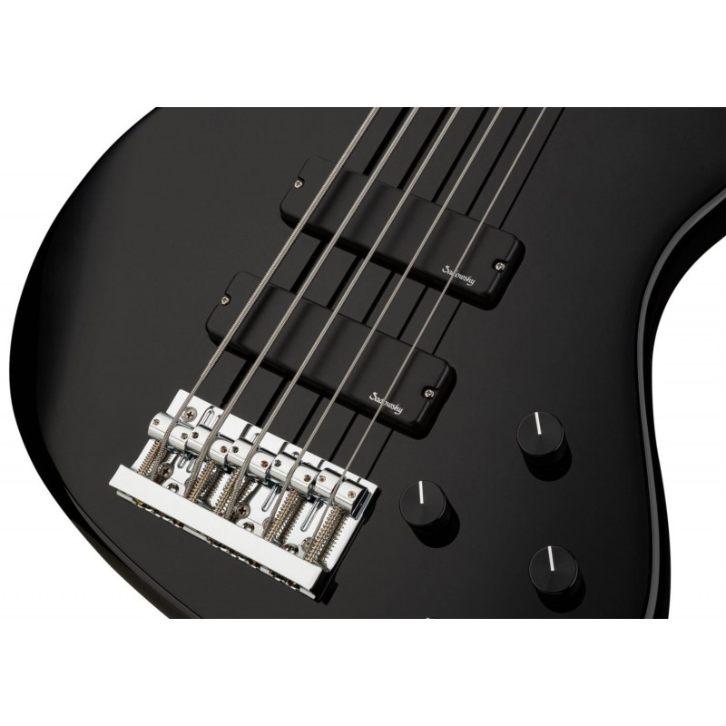 Sadowsky MetroLine 24-Fret Modern Bass, Swamp Ash Body, 5-String - Solid Black High Polish - 5