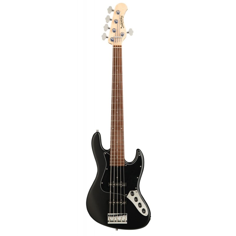 Sadowsky MetroLine 21-Fret Vintage J/J Bass, Red Alder Body, 5-String - Solid Black Satin - 1