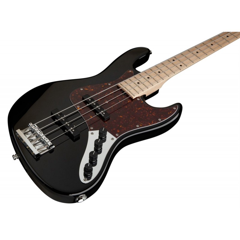 Sadowsky MetroLine 21-Fret Vintage J/J Bass, Swamp Ash Body, 4-String - Solid Black High Polish - 4