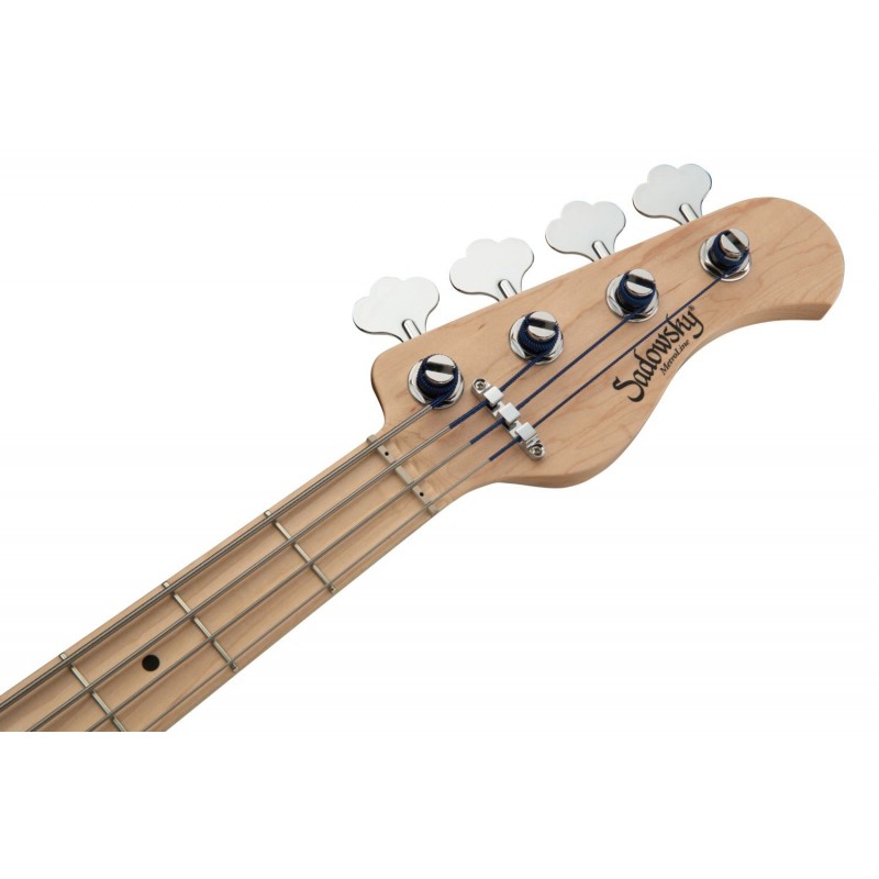 Sadowsky MetroLine 21-Fret Vintage J/J Bass, Swamp Ash Body, 4-String - Solid Black High Polish - 7