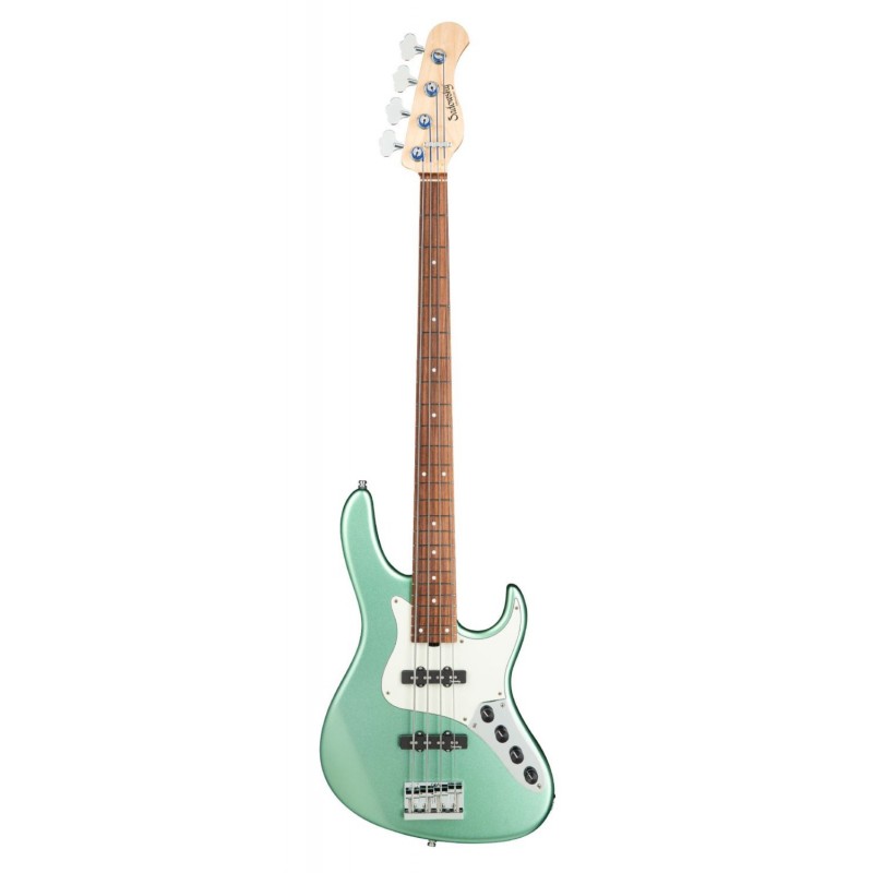 Sadowsky MetroLine 24-Fret Vintage J/J Bass, Red Alder Body, 4-String - Solid Sage Green Metallic Satin - 1