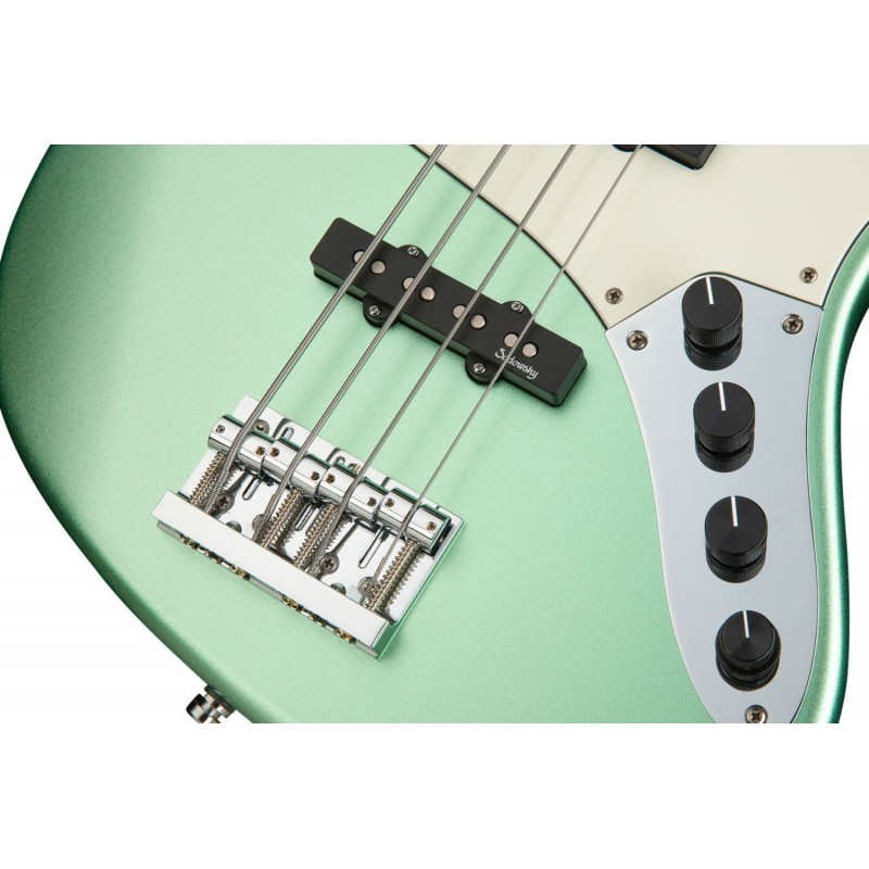 Sadowsky MetroLine 24-Fret Vintage J/J Bass, Red Alder Body, 4-String - Solid Sage Green Metallic Satin - 5