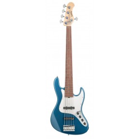 Sadowsky MetroLine 21-Fret Vintage J/J Bass, Red Alder Body, 5-String - Solid Dark Lake Placid Blue Metallic High Polish - 1