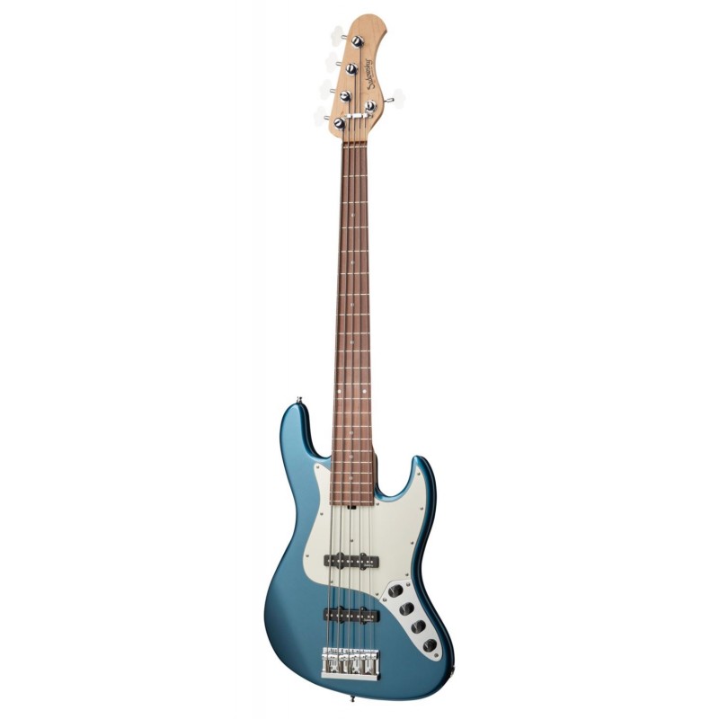 Sadowsky MetroLine 21-Fret Vintage J/J Bass, Red Alder Body, 5-String - Solid Dark Lake Placid Blue Metallic High Polish - 3