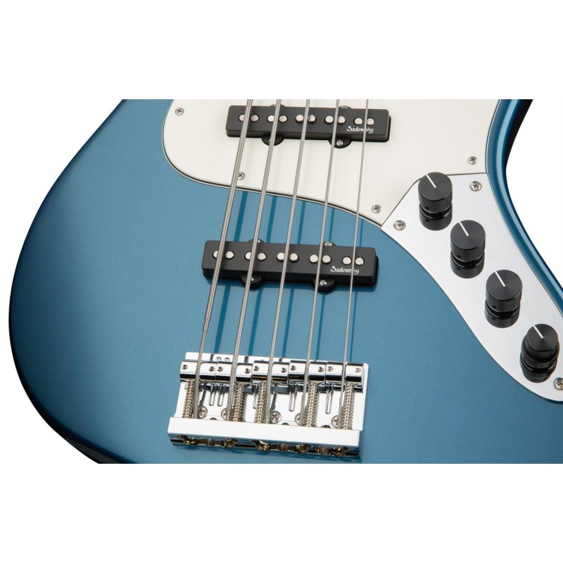 Sadowsky MetroLine 21-Fret Vintage J/J Bass, Red Alder Body, 5-String - Solid Dark Lake Placid Blue Metallic High Polish - 5
