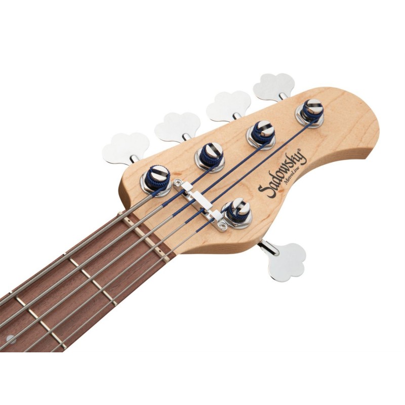 Sadowsky MetroLine 21-Fret Vintage J/J Bass, Red Alder Body, 5-String - Solid Dark Lake Placid Blue Metallic High Polish - 7