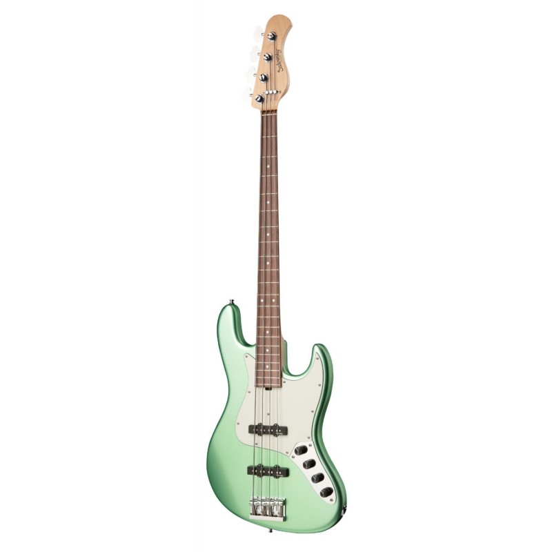Sadowsky MetroLine 21-Fret Vintage J/J Bass, Red Alder Body, 4-String - Solid Sage Green Metallic Satin - 3