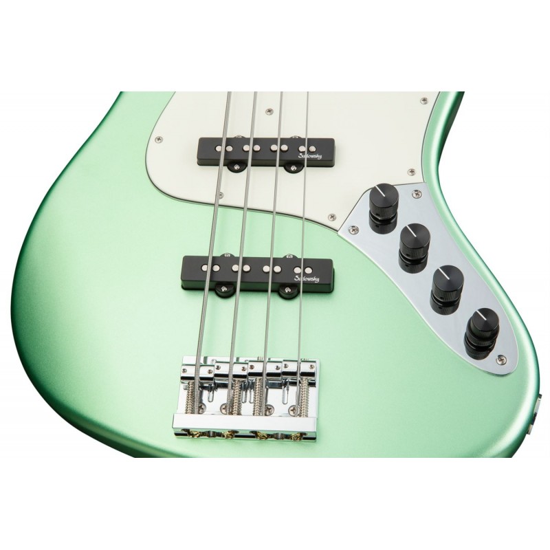 Sadowsky MetroLine 21-Fret Vintage J/J Bass, Red Alder Body, 4-String - Solid Sage Green Metallic Satin - 5