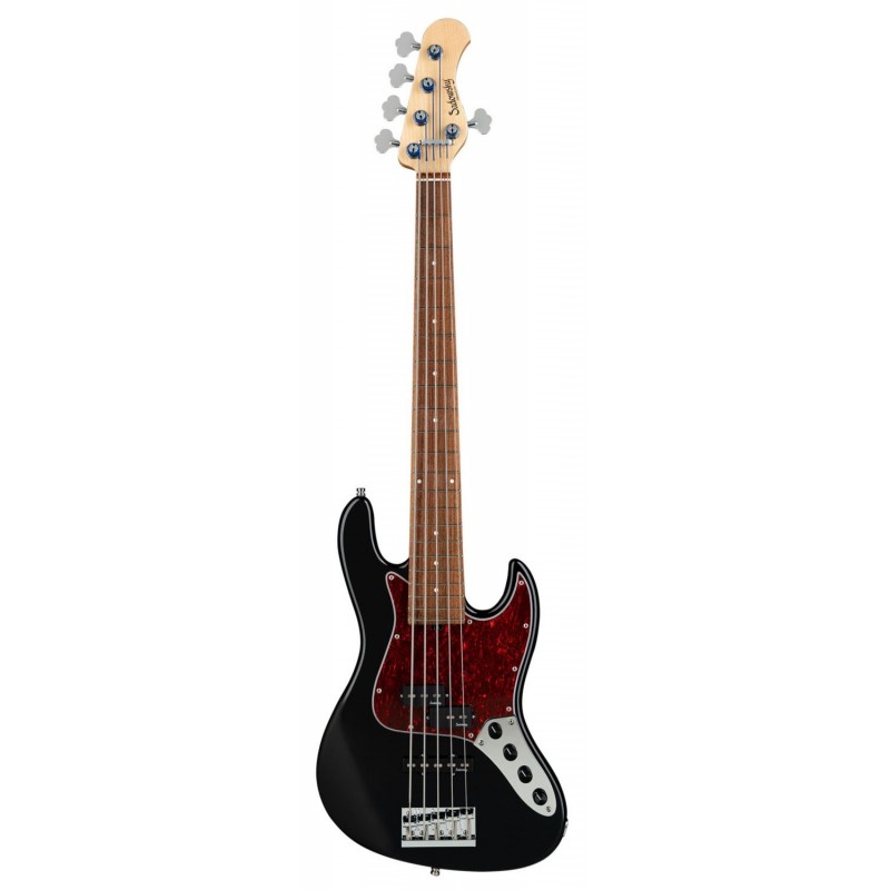Sadowsky MetroLine 21-Fret Vintage P/J Bass, Red Alder Body, 5-String - Solid Black High Polish - 1