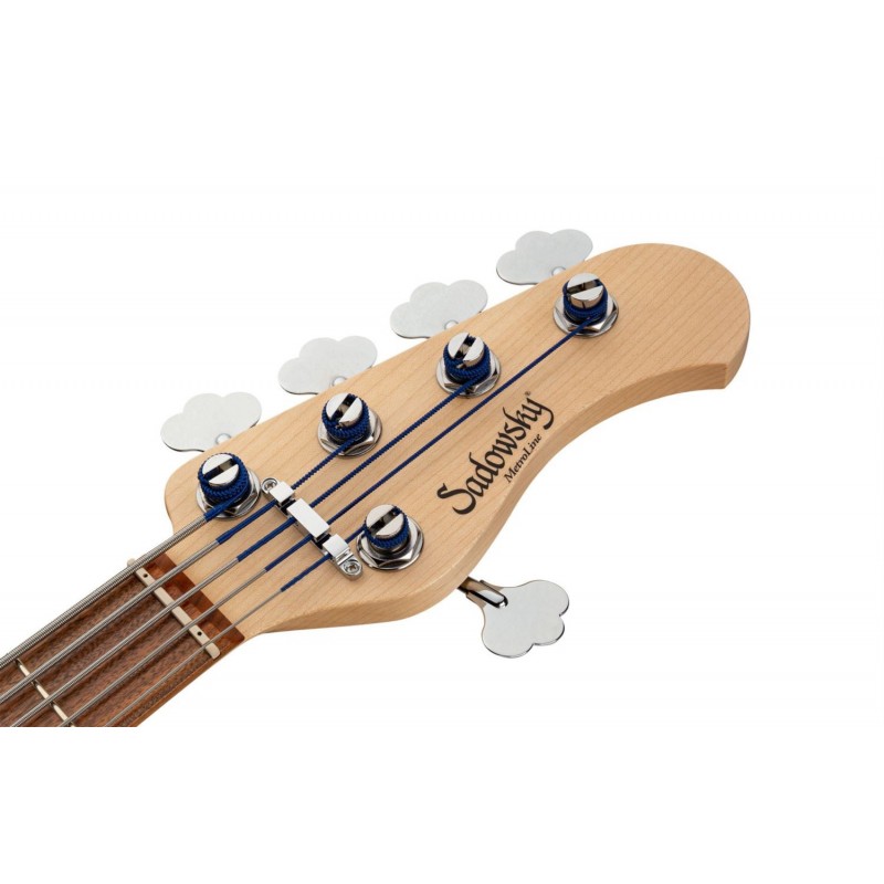 Sadowsky MetroLine 21-Fret Vintage P/J Bass, Red Alder Body, 5-String - Solid Black High Polish - 7