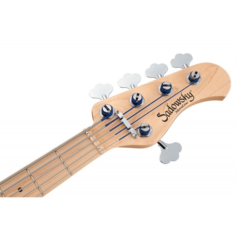 Sadowsky MetroLine 22-Fret Will Lee Artist Line, Swamp Ash Body, 5-String - Solid Black Satin - 8