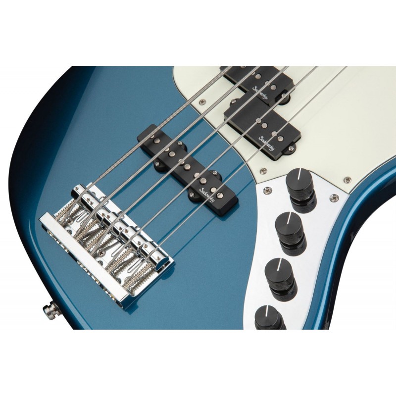 Sadowsky MetroLine 21-Fret Vintage P/J Bass, Red Alder Body, 5-String - Solid Dark Lake Placid Blue Metallic High Polish - 5