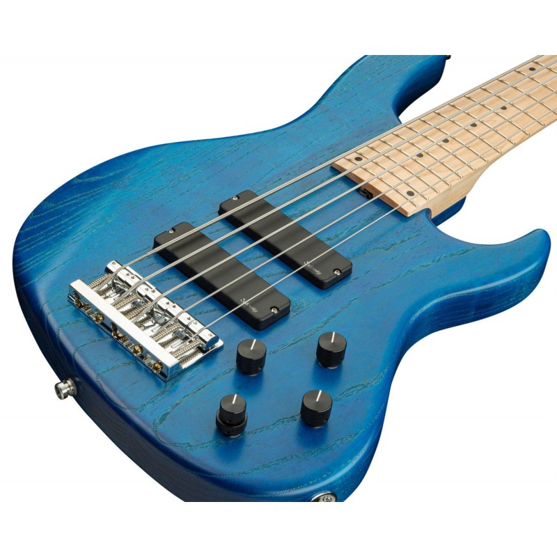 Sadowsky MetroLine 24-Fret Modern Bass, Swamp Ash Body, 5-String - Blue Transparent Satin - 4