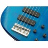 Sadowsky MetroLine 24-Fret Modern Bass, Swamp Ash Body, 5-String - Blue Transparent Satin - 5