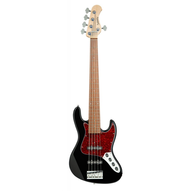 Sadowsky MetroLine 21-Fret Vintage J/J Bass, Red Alder Body, 5-String - Solid Black High Polish - 1