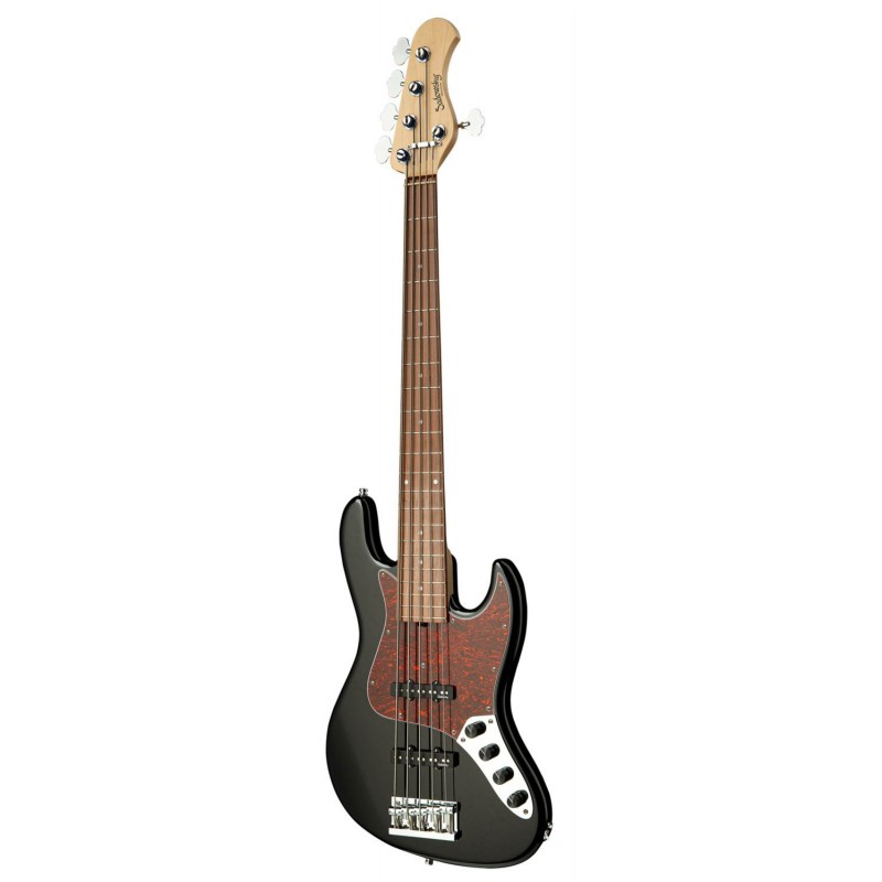 Sadowsky MetroLine 21-Fret Vintage J/J Bass, Red Alder Body, 5-String - Solid Black High Polish - 3