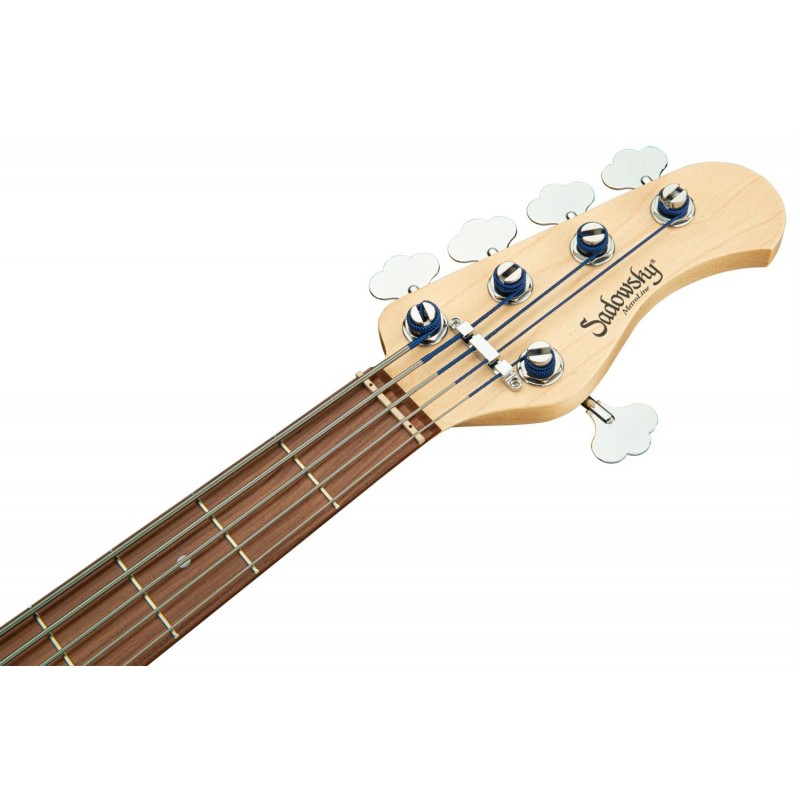 Sadowsky MetroLine 21-Fret Vintage J/J Bass, Red Alder Body, 5-String - Solid Black High Polish - 7