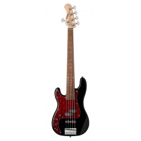 Sadowsky MetroLine 21-Fret Hybrid P/J Bass, Red Alder Body, 5-String, Lefthand - Solid Black High Polish - 1