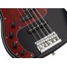 Sadowsky MetroLine 21-Fret Hybrid P/J Bass, Red Alder Body, 5-String, Lefthand - Solid Black High Polish - 5