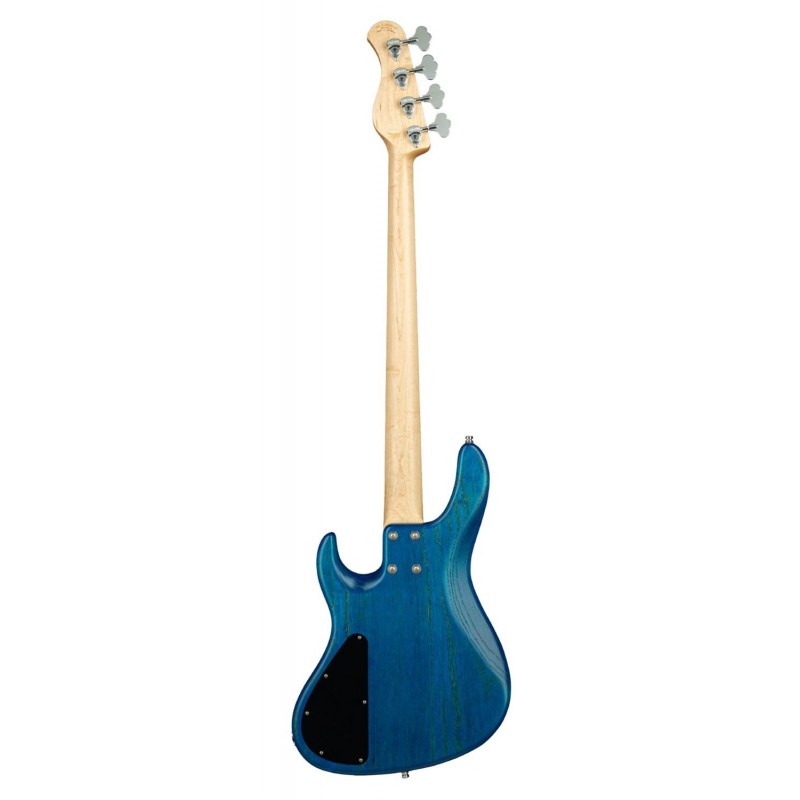 Sadowsky MetroLine 24-Fret Modern Bass, Swamp Ash Body, 4-String - Blue Transparent Satin - 2