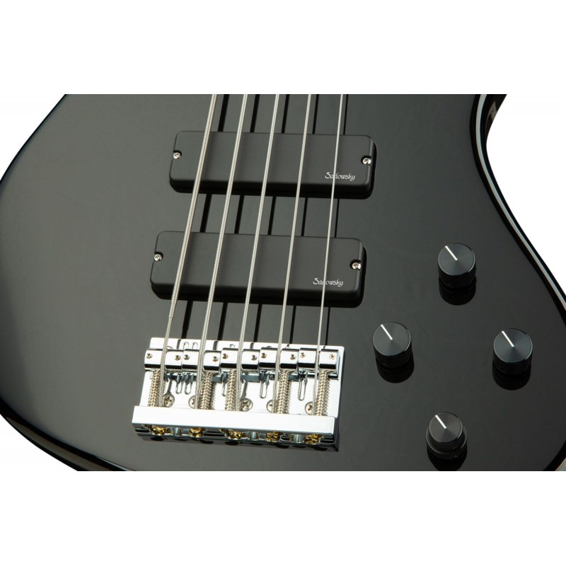 Sadowsky MetroLine 24-Fret Modern Bass, Red Alder Body, 5-String - Solid Black High Polish - 5