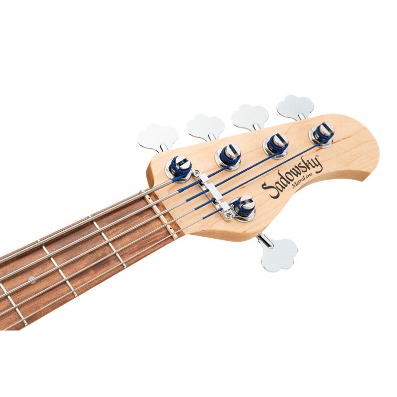 Sadowsky MetroLine 21-Fret Vintage J/J Bass, Red Alder Body, 5-String - Solid Sage Green Metallic Satin - 7